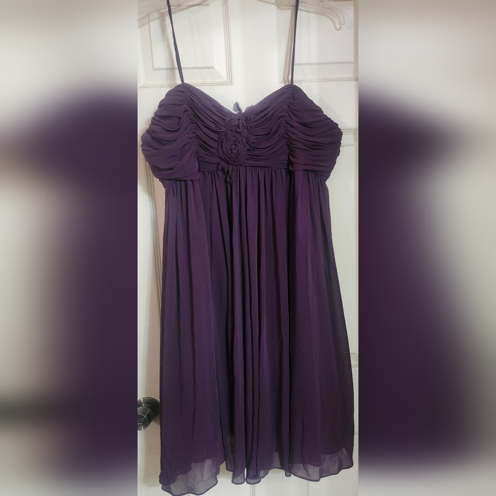 Formal knee length plum colored dress. Size 22 worn twice